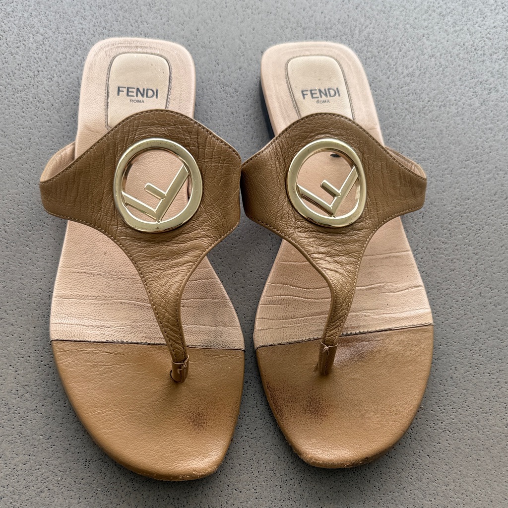 Fendi Women's Brown Leather Sandals